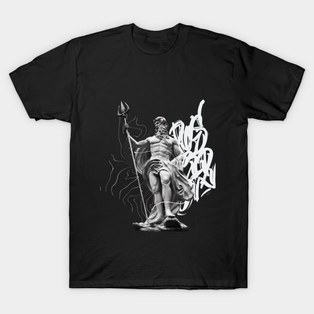 Poseidon calligraphy T-Shirt by bangoner